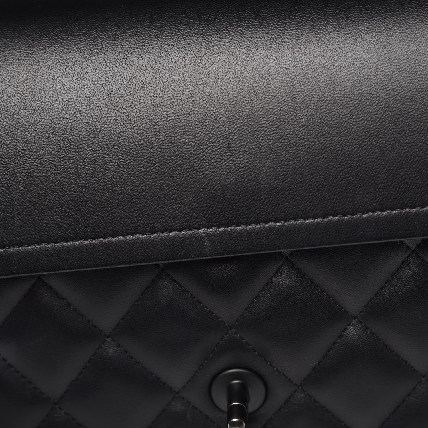 Chanel Lambskin Quilted Jumbo Double Flap Black 15 of 16