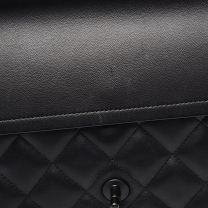 Chanel Lambskin Quilted Jumbo Double Flap Black 15 of 16