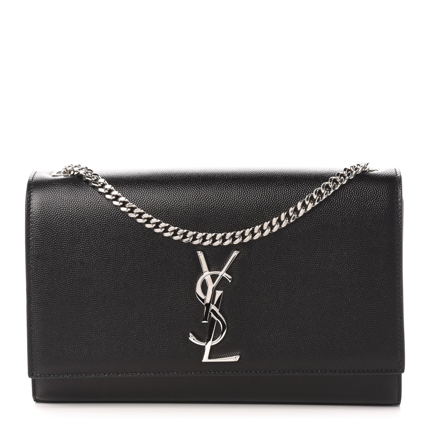 Grain De Poudre Medium Classic Monogram Kate Satchel Black