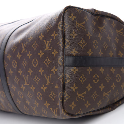 Louis Vuitton Monogram Macassar Keepall Bandouliere 55 8 of 9