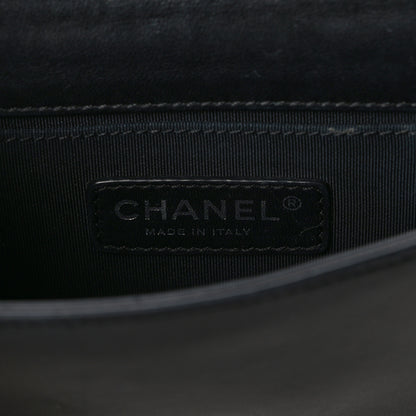 Chanel Plexiglass Patent Mini Striped Boy Brick Flap Black White 6 of 12