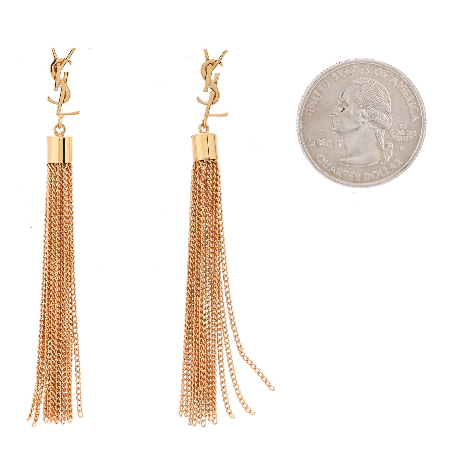 Metal Monogram Loulou Tassel Earrings Gold
