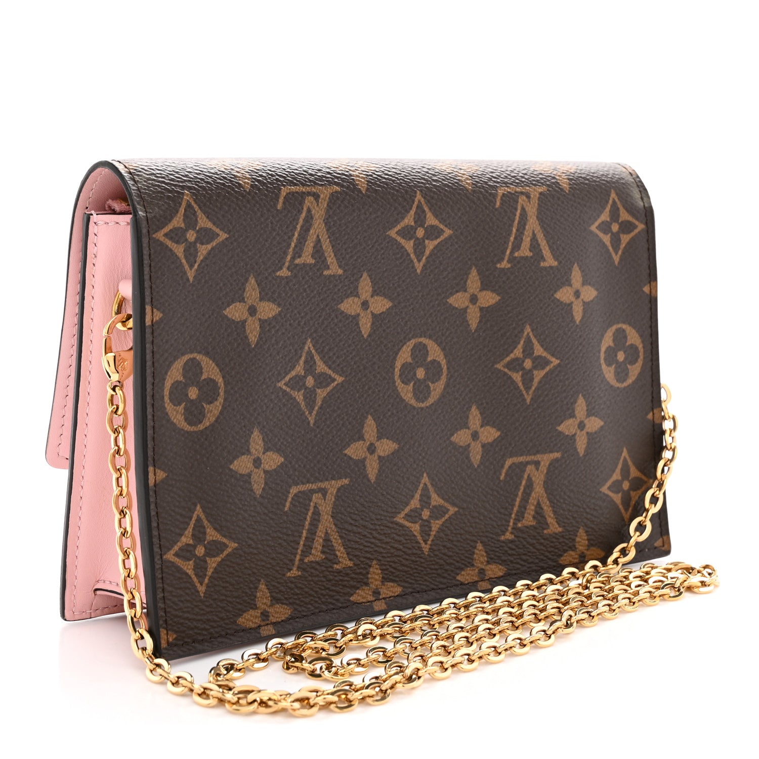 Louis Vuitton Monogram Flore Chain Wallet Rose Ballerine 3 of 12