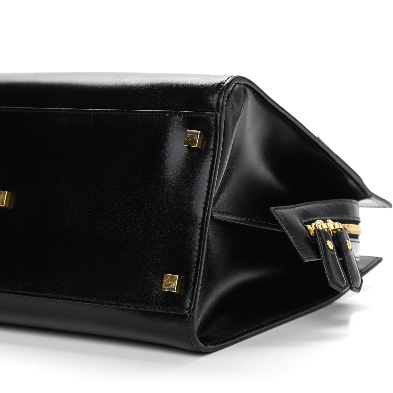Saint Laurent Shiny Calfskin Medium Uptown Tote Black 9 of 12