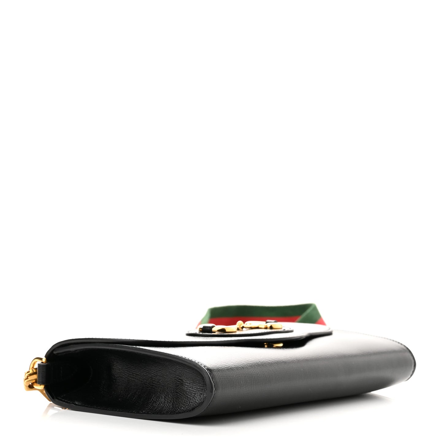 Azalea Calfskin Web Small Horsebit 1955 Crossbody Bag Black
