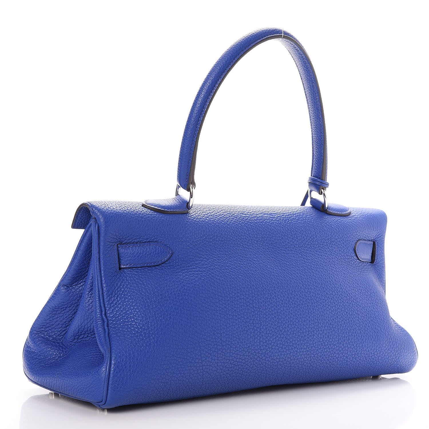 Hermes Taurillon Clemence Shoulder Kelly 40 Bleu Electrique 4 of 32