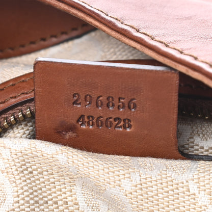 Gucci Washed Calfskin Medium Soft Stirrup Shoulder Bag Brown 7 of 14