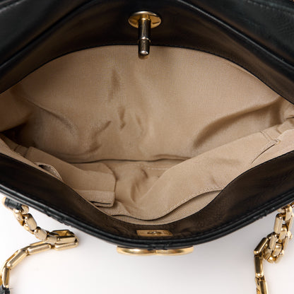 Chanel Calfskin Stitched Medium Retro Chain Tote Black 7 of 12