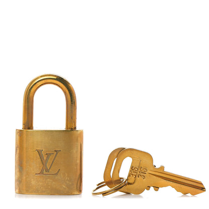 Louis Vuitton Brass Lock and 2 Keys Set #316 1 of 3