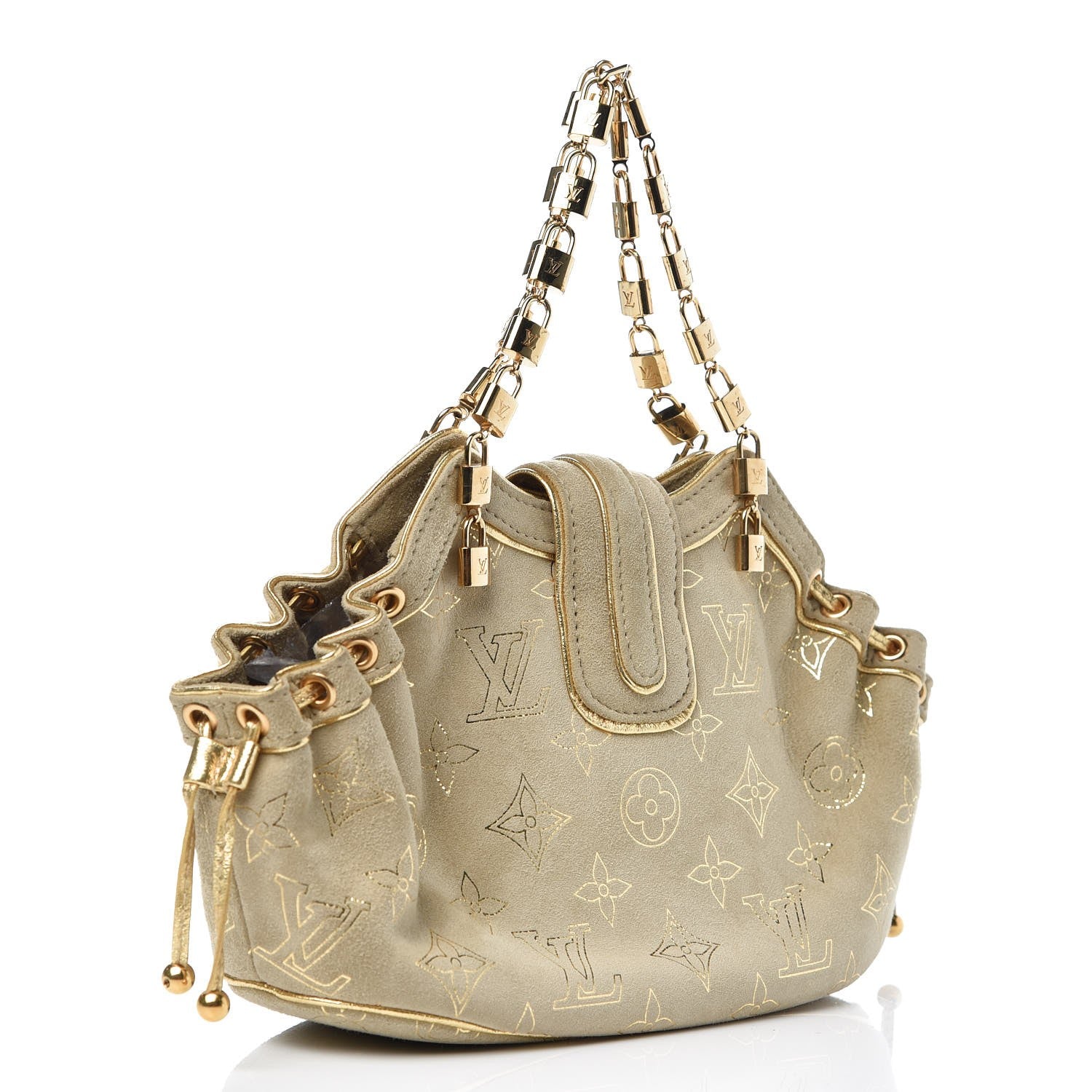 Louis Vuitton Theda PM ルイヴィトン　テダPM Louis Vuitton Monogram Suede Theda PM Gold 313446 – FASHIONPHILE