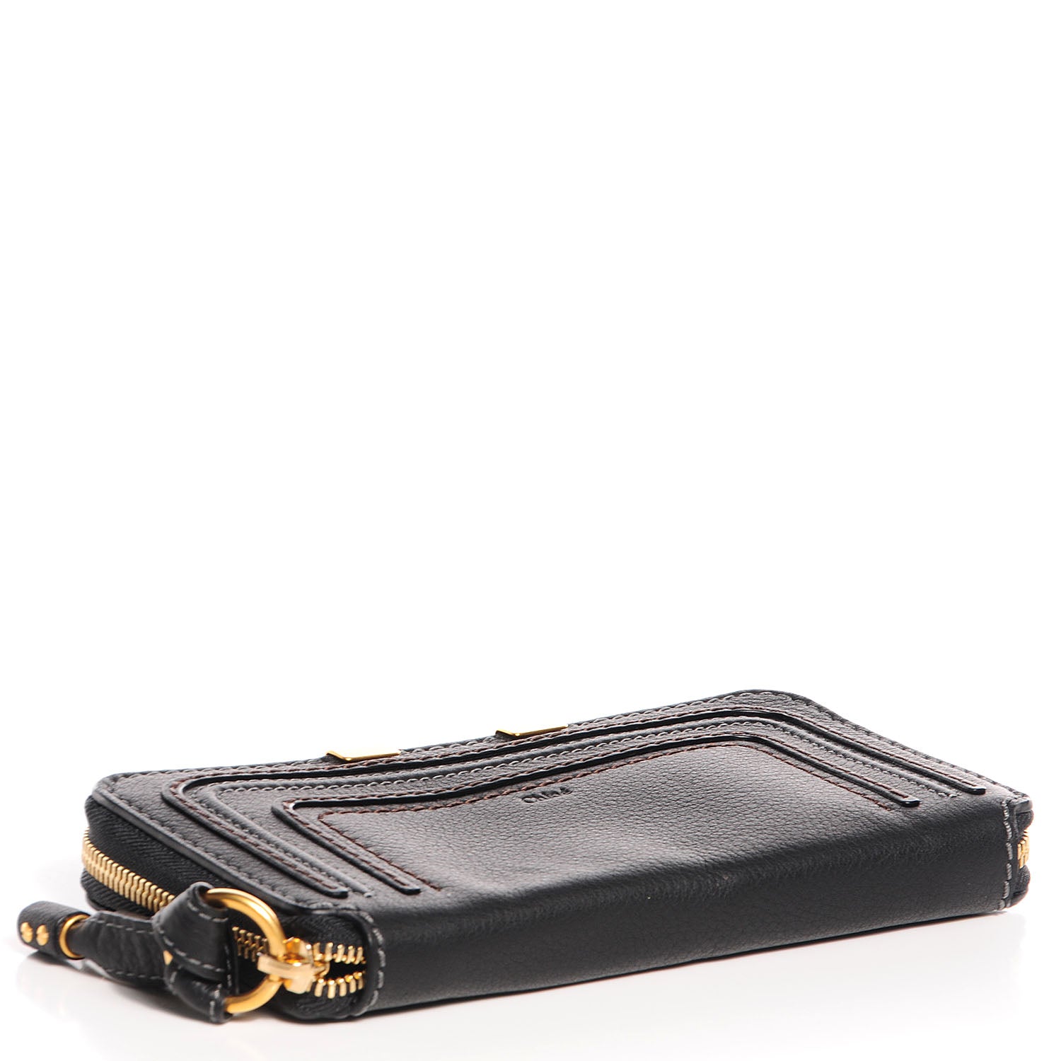 Chloe Grained Calfskin Marcie Long Zip Around Wallet Black 3 of 6