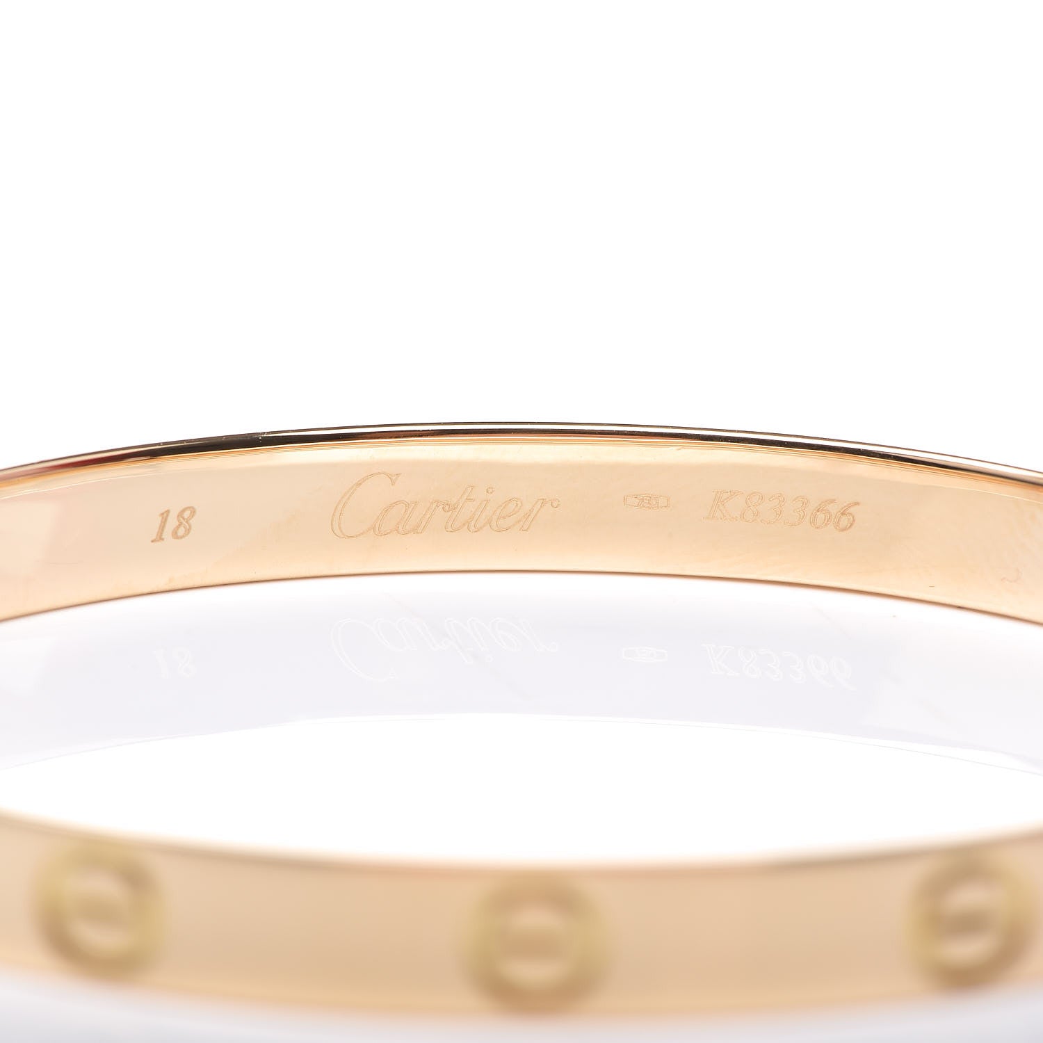 Cartier 18K Yellow Gold LOVE Bracelet 18 6 of 7