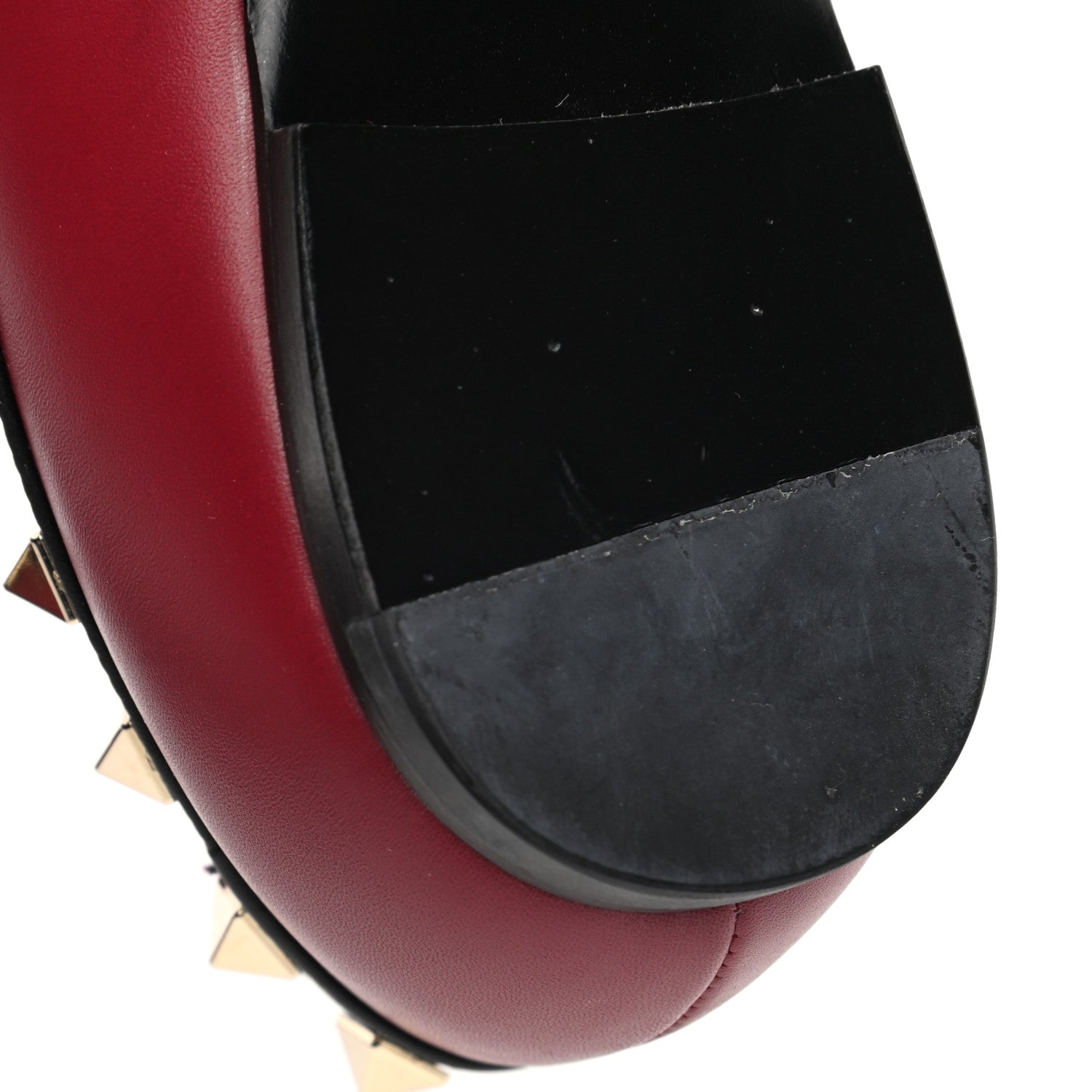Valentino Garavani Nappa Rockstud Ballerina Flats 35 Scarlet Black 10 of 10