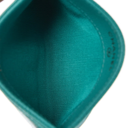 Chanel Caviar Quilted Card Holder Turquoise 5 of 11