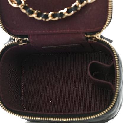 Chanel Lambskin Quilted Mini Vanity Case With Chain Black 5 of 10