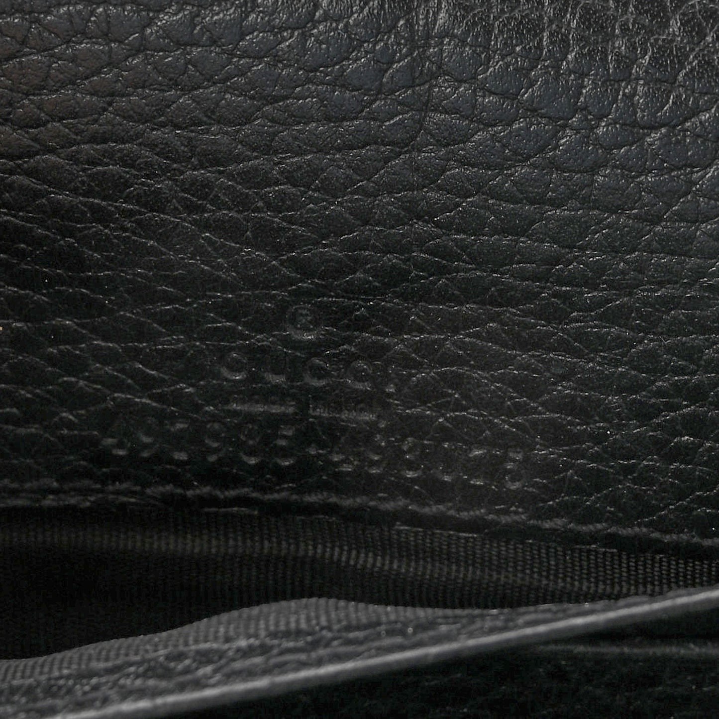 Calfskin Mini GG Marmont Chain Wallet Black