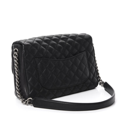 Chanel Caviar Quilted Medium Rock In Rome Single Flap Black 3 of 12