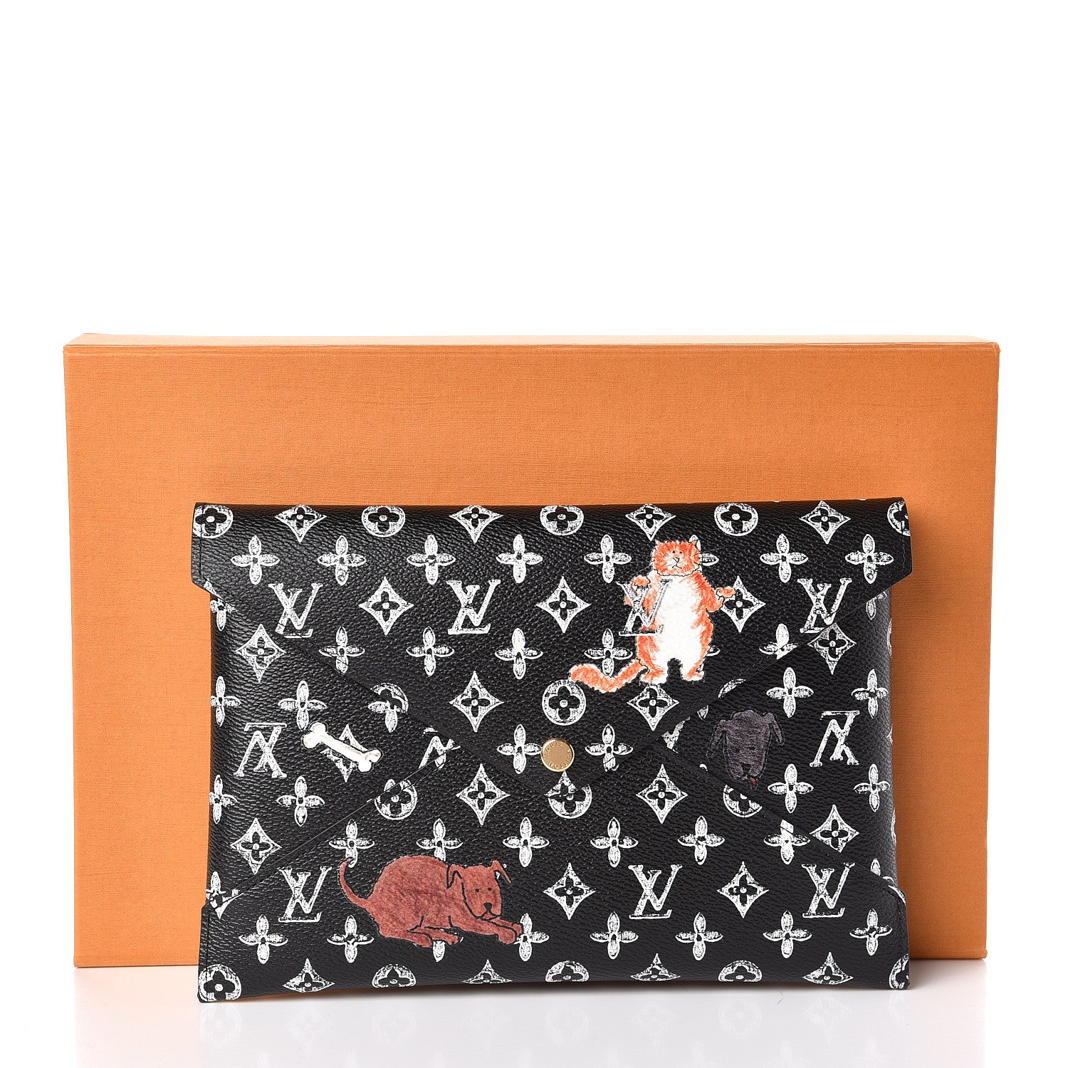 Louis Vuitton Catogram Large Kirigami Pochette Black 8 of 8