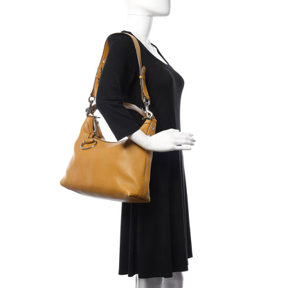 Gucci Calfskin Icon Bit Medium Hobo Yellow 2 of 14