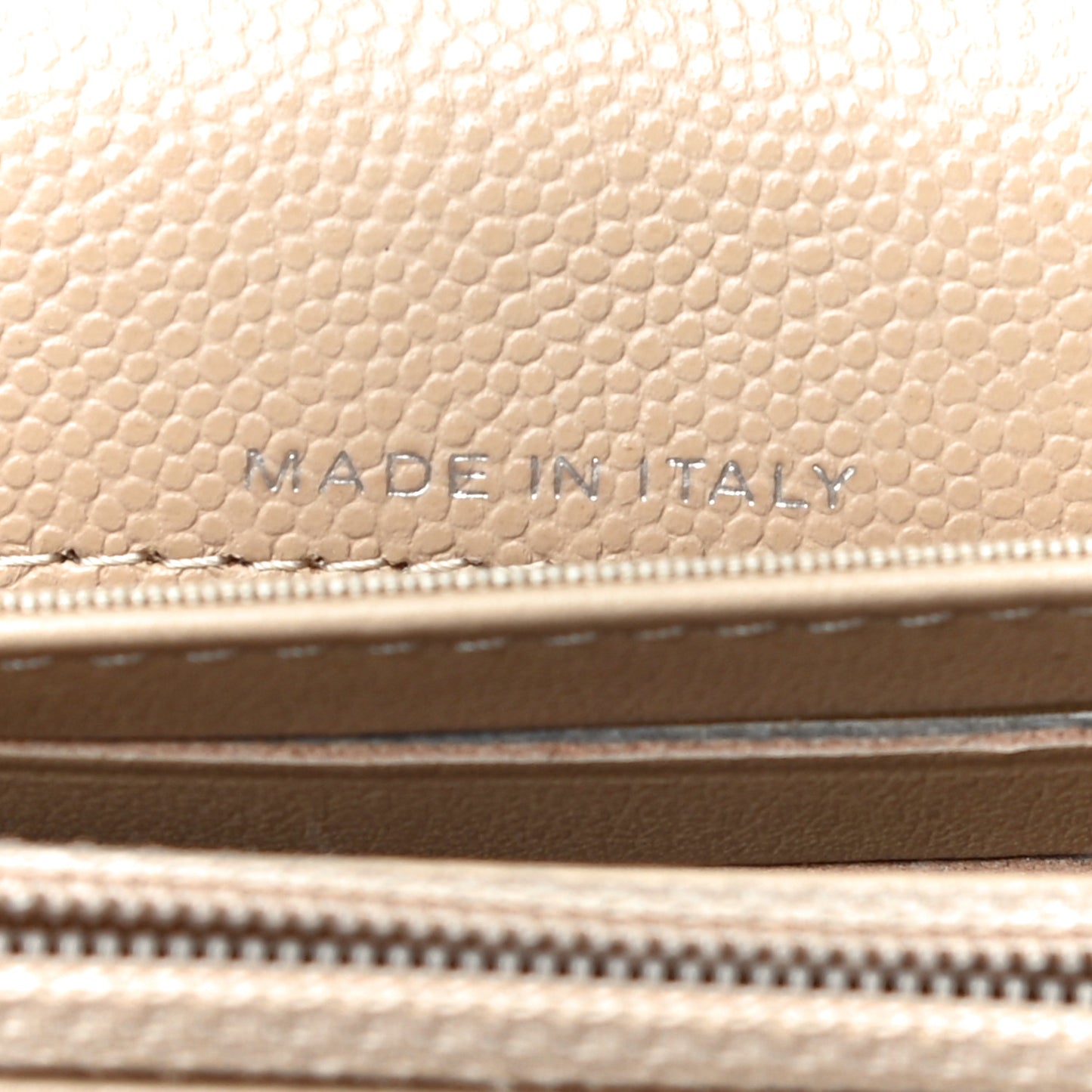 Caviar Quilted Medium Flap Wallet Beige