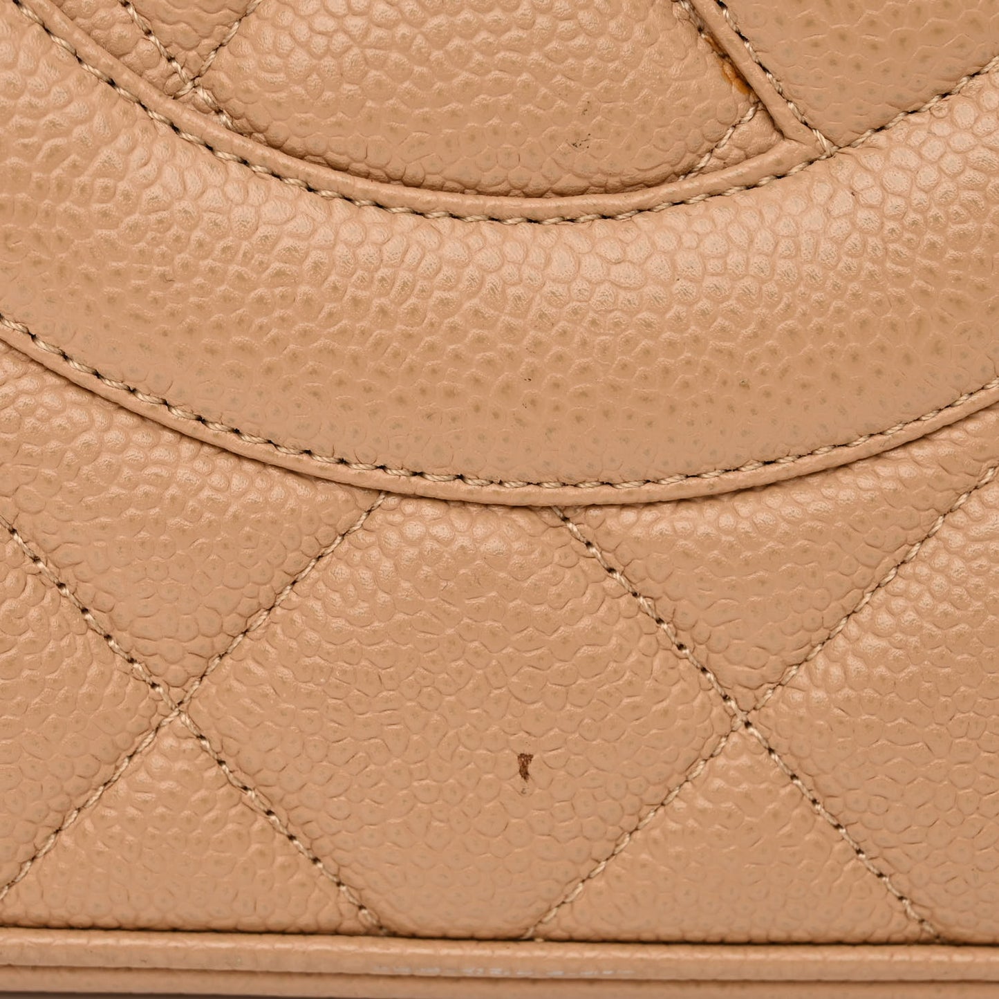 Caviar Quilted Medallion Tote Beige