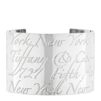 Tiffany Sterling Silver Wide Notes Cuff Bracelet 1 of 3