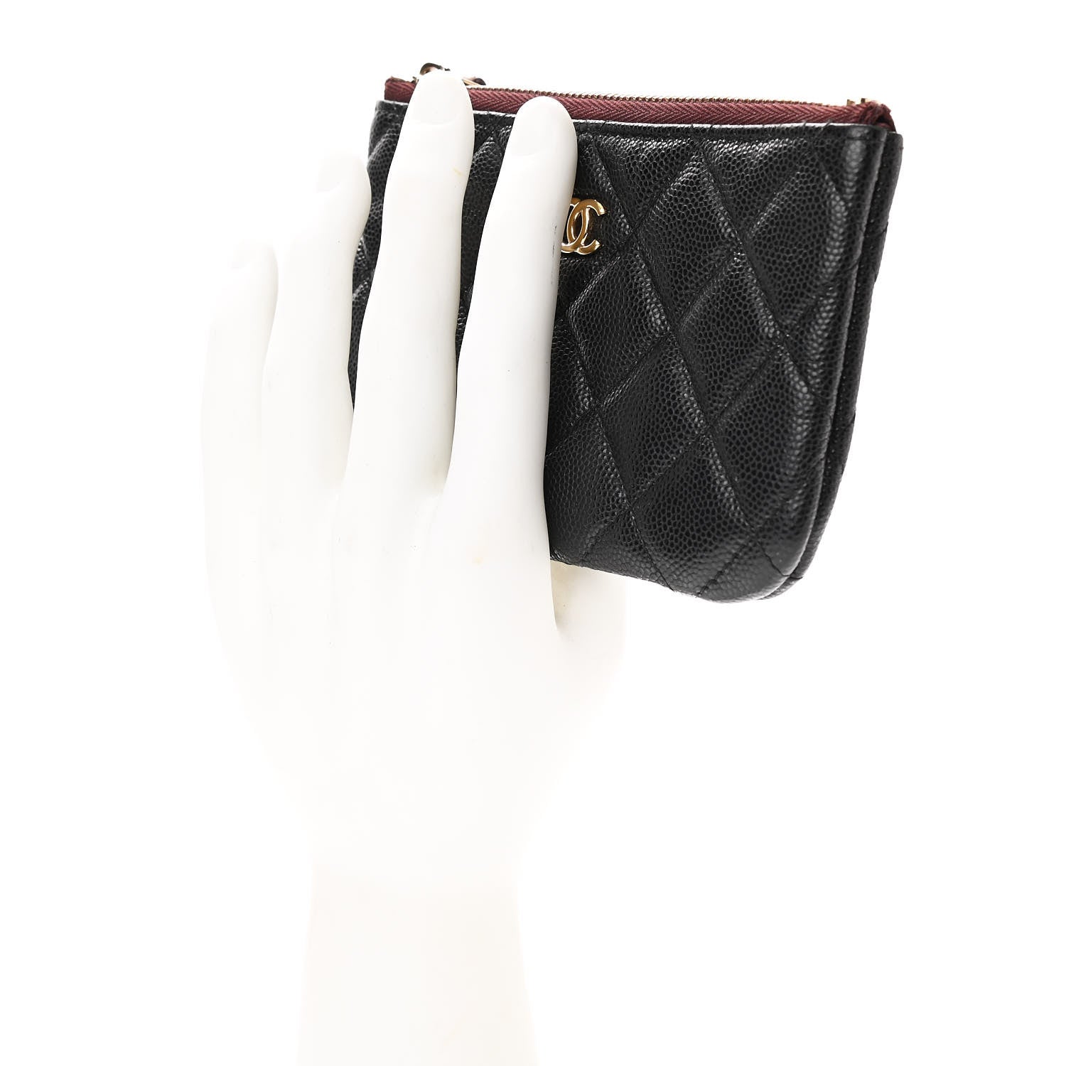 Chanel Caviar Quilted Small Cosmetic Case Black 2 of 7