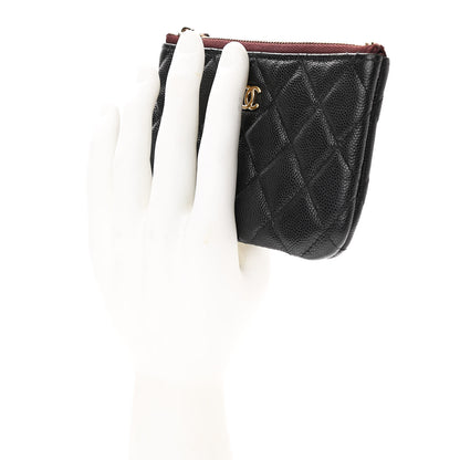 Chanel Caviar Quilted Small Cosmetic Case Black 2 of 7