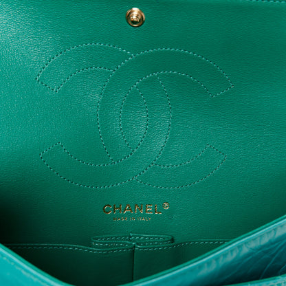 Chanel Aged Calfskin Quilted 2.55 Reissue 225 Flap Green 6 of 10