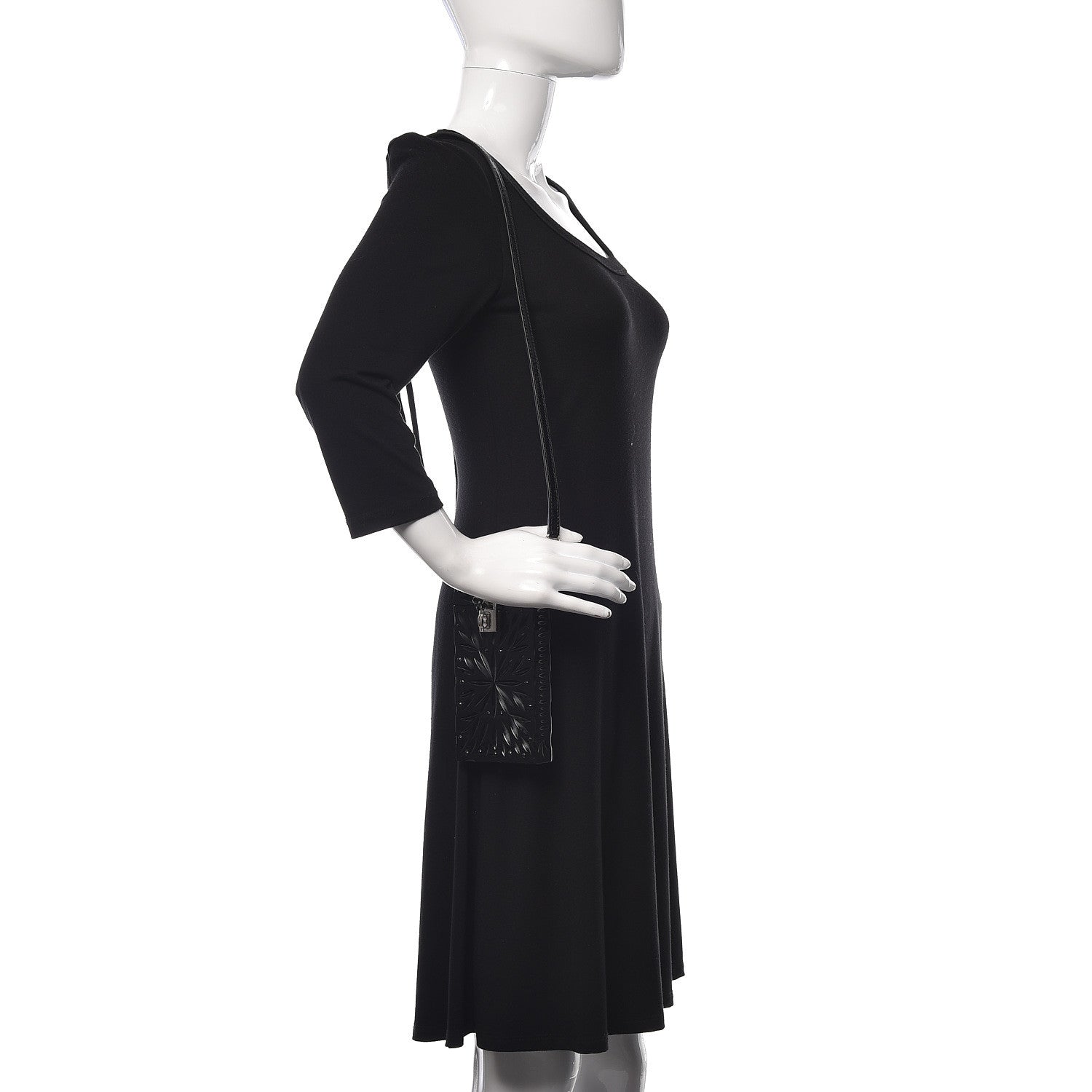 Dolce & Gabbana Crystal Embellished Plexiglass Phone Crossbody Black 2 of 11