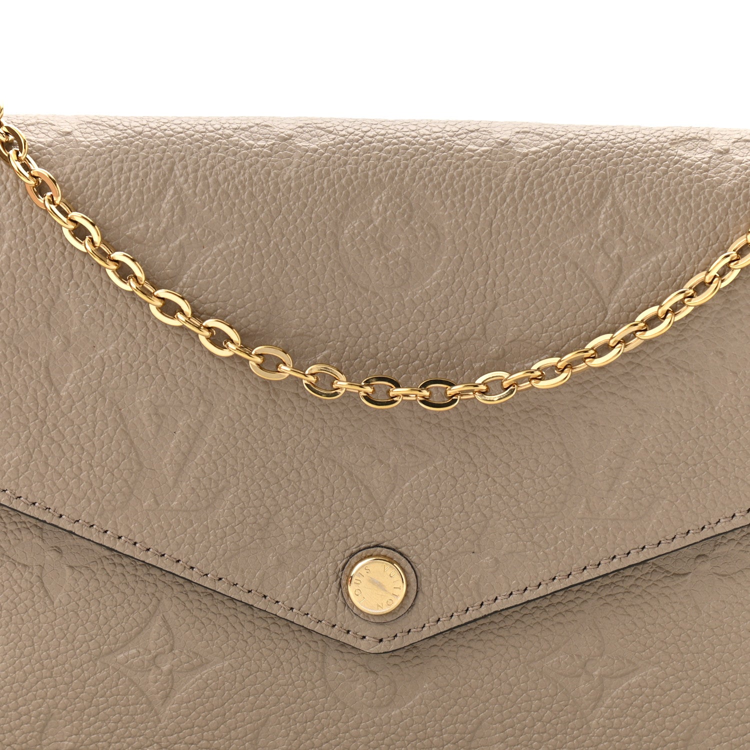 Louis Vuitton Empreinte Pochette Felicie Chain Wallet Tourterelle 6 of 11