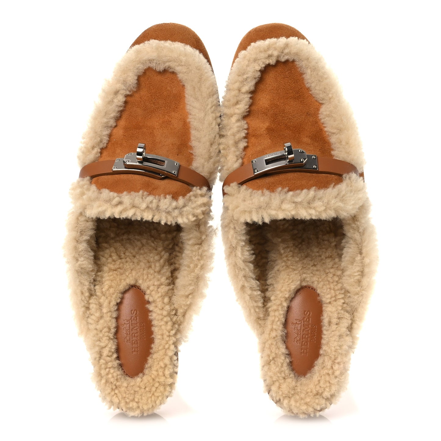 Suede Goatskin Shearling Womens Oz Mules 39 Natural Ecru
