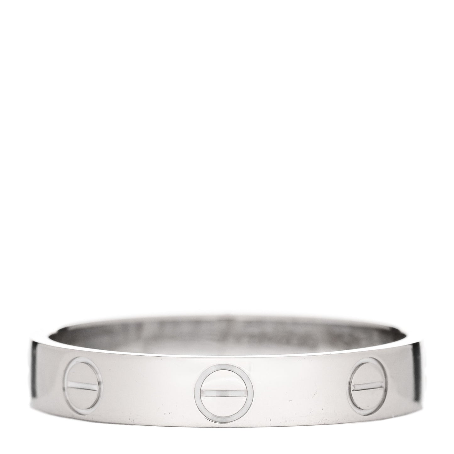 18K White Gold 3.5mm LOVE Wedding Band Ring 56 7.75