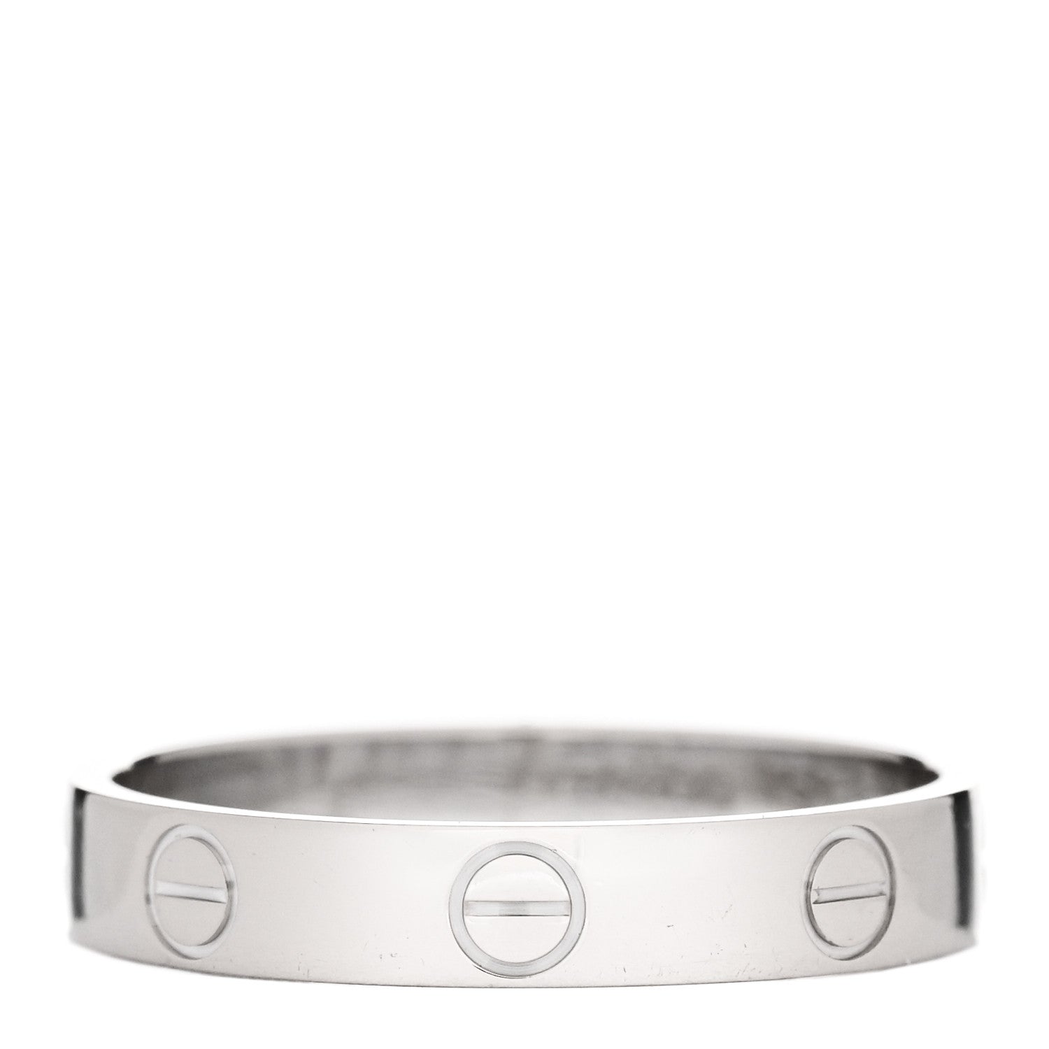 Cartier 18K White Gold 3.5mm LOVE Wedding Band Ring 56 7.75 1 of 5