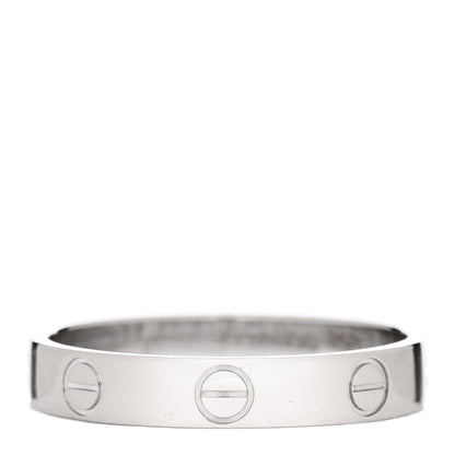 Cartier 18K White Gold 3.5mm LOVE Wedding Band Ring 56 7.75 1 of 5