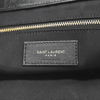 Saint Laurent Lambskin Quilted Maxi Icare Shopping Tote Black 6 of 10