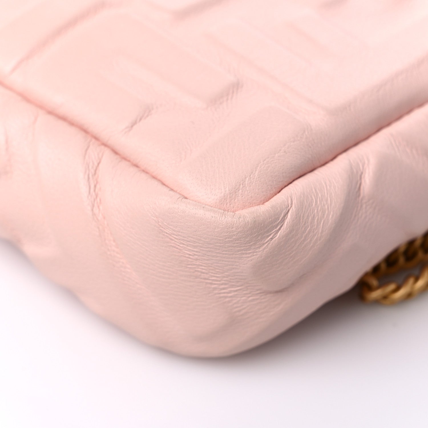 Fendi Nappa FF 1974 Embossed Mini Baguette Rosa Quarzo 11 of 13