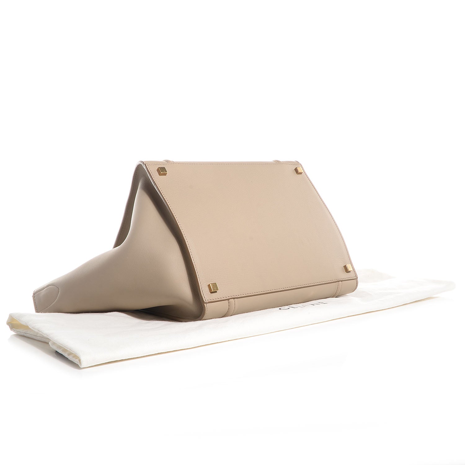 Celine Supple Calfskin Medium Phantom Luggage Beige 4 of 8