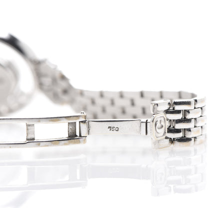 Chopard 18K White Gold Diamond Pave Bezel 24mm Happy Diamonds Oval Bow Tie Quartz Watch 5 of 6