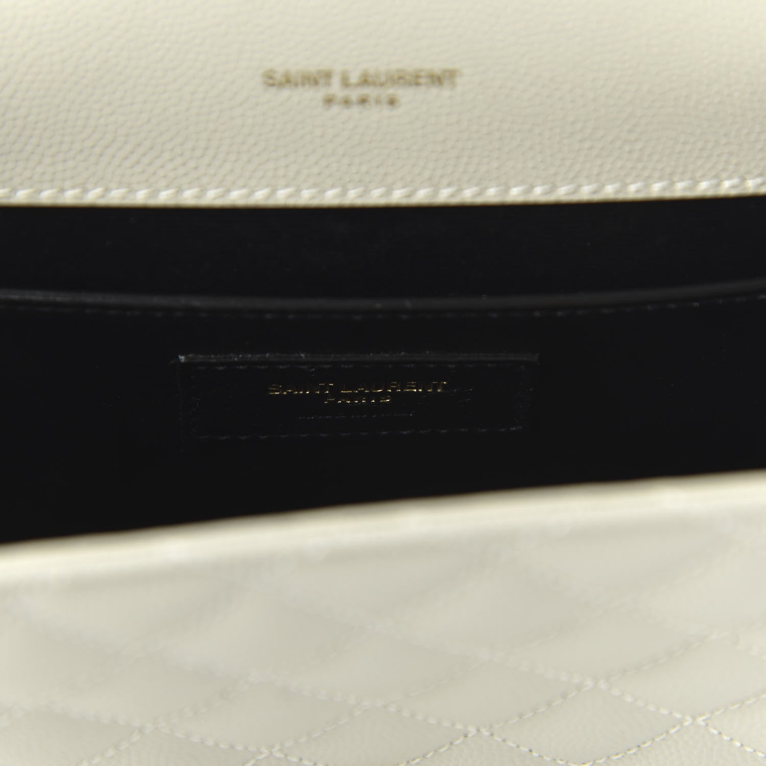 Saint Laurent Grain De Poudre Textured Mixed Matelasse Medium Triquilt Monogram Satchel Porcellana 8 of 10