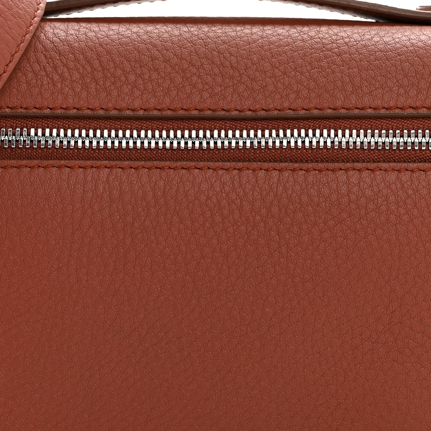 Loro Piana Grained Calfskin L19 Extra Pocket Pouch Kummel 7 of 10