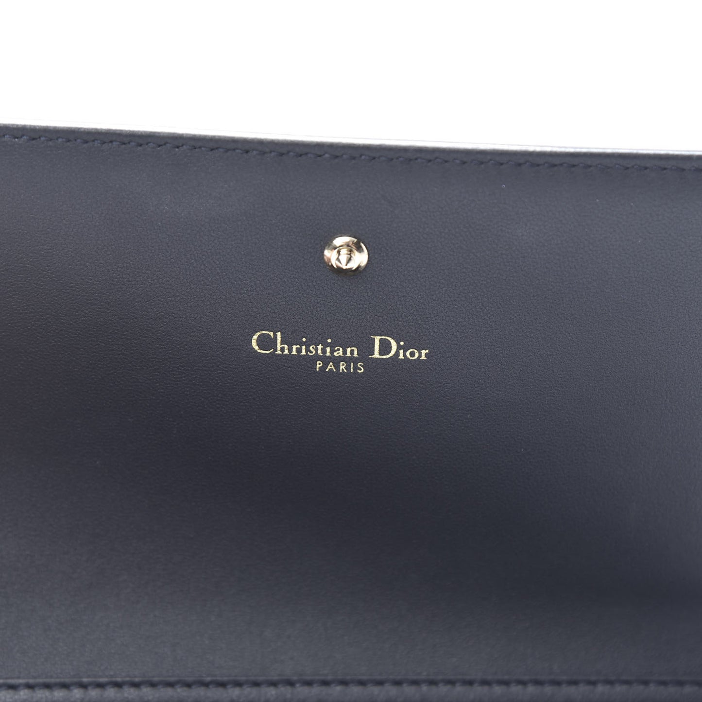 Metallic Patent Micro-Cannage Diorama Croisiere Chain Wallet Silver