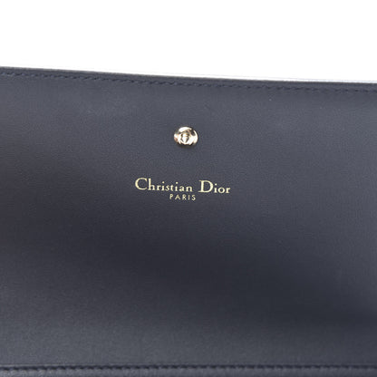 Christian Dior Metallic Patent Micro-Cannage Diorama Croisiere Chain Wallet Silver 6 of 11