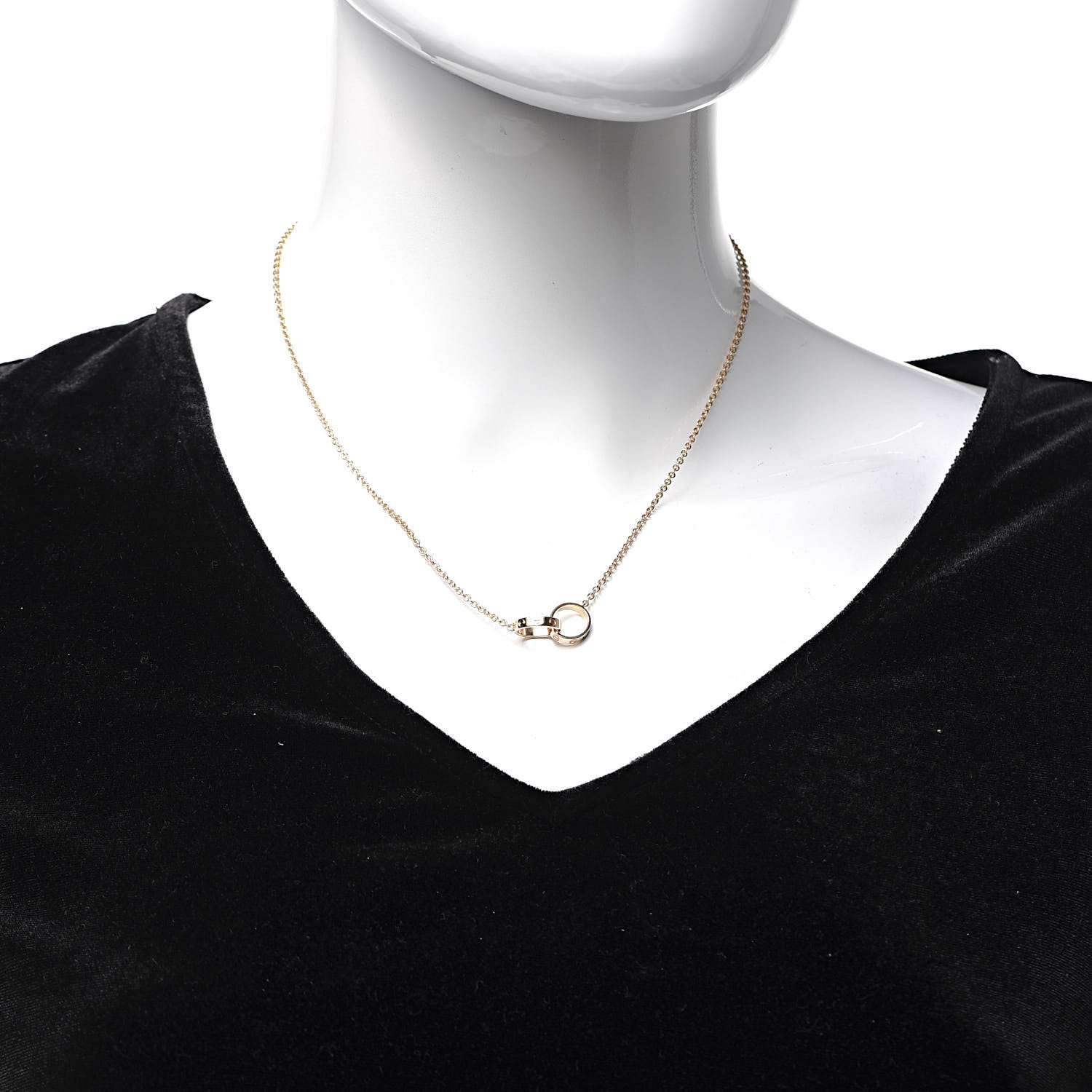 Cartier 18K Pink Gold Interlocking LOVE Necklace 2 of 5