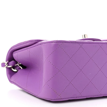 Chanel Lambskin Quilted Mini Square Flap Purple 9 of 10