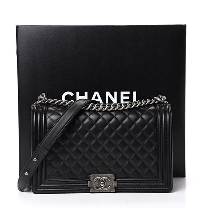 Chanel Lambskin Quilted New Medium Boy Flap Black 13 of 13