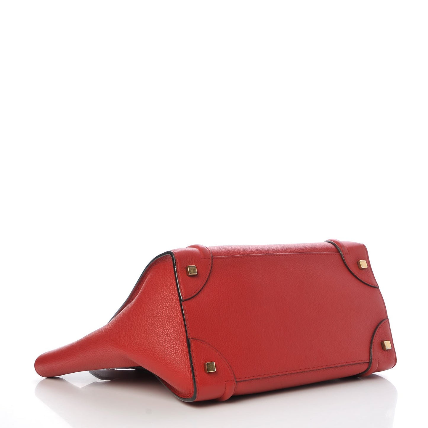 Drummed Calfskin Mini Luggage Coquelicot