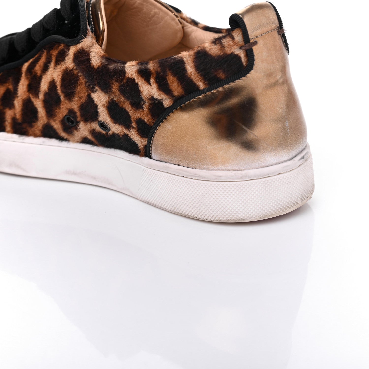 Christian Louboutin Pony Hair Spikes Orlato Flat Sneakers 38.5 Leopard 10 of 26