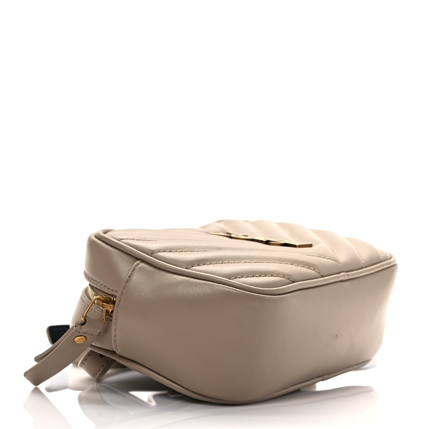 Saint Laurent Calfskin Matelasse Monogram Lou Belt Bag Dark Beige 4 of 9