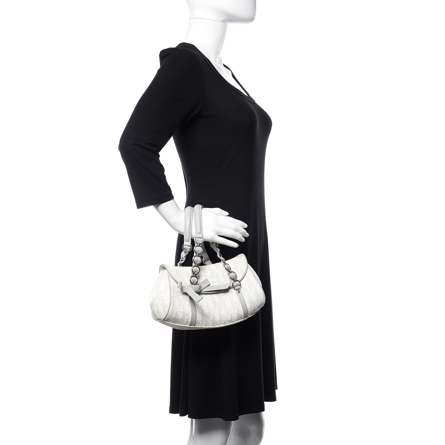Christian Dior Monogram Romantique Trotter Bag Grey 2 of 12